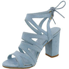 Top Moda Women's Cutout Tie Back Stacked Chunky Platform Heel Sandal