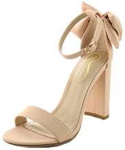 Elegant Footwear Women's Bow Open Toe Strappy Block Heel Sandal
