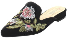 DBDK Women's Floral Embroidered Pointed Toe Mule