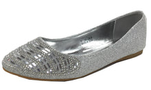 Elegant Footwear Women's Rhinestone Studded Slip On Ballet Flat