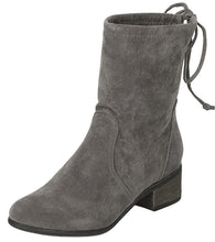 Breckelle's Women's Closed Toe Back Tie Drawstring Mid-Calf Block Heel Boot