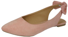 Jynx Women's Slingback Bow Pointed Toe Fashion Ballet Flat Mule