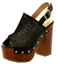 Refresh Footwear Women's Peep Toe Slingback Clog Platform Sandal