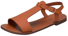 Breckelle's Women's Slingback T-Strap Buckle Flat Sandal
