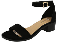 Top Moda Women's Ankle Strap Open Toe Heeled Sandal