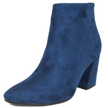 Betani Women's Pointed Toe Stacked Chunky Heel Ankle Bootie