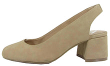 City Classified Women's Slingback Round Toe Block Heel Sandal Pump