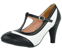 Chase & Chloe Women's T-Strap Oxford Mary Jane Pump
