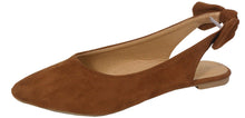 Jynx Women's Slingback Bow Pointed Toe Fashion Ballet Flat Mule