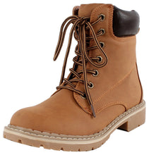 Forever Link Women's Lace-Up Padded Collar Combat Work Hiking Boot