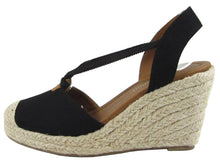 City Classified Women's Cap Toe Espadrille Wedge Sandal