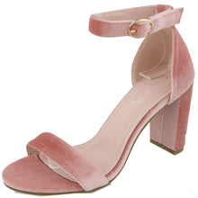 Top Moda Women's Velvet Strappy Open Toe Mary Jane Platform Sandal