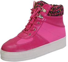 Chase & Chloe Women's High Top Platform Fashion Sneaker
