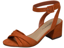 Breckelle's Women's Strappy Twist Front Open Toe Block Heel Sandal