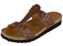 Cambridge Select Women's Double Buckle Slip On Slide Sandal