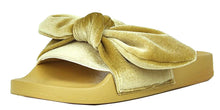 Refresh Footwear Women's Velvet Bow Slip On Slide Sandal