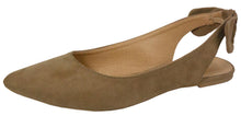 Jynx Women's Slingback Bow Pointed Toe Fashion Ballet Flat Mule
