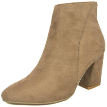 Betani Women's Pointed Toe Stacked Chunky Heel Ankle Bootie
