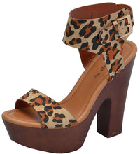 Breckelle's Women's Ankle Wrap Stacked Chunky Heel Platform Sandal