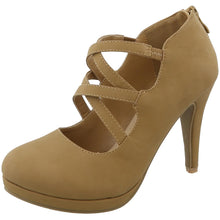Top Moda Women's Strappy Crisscross Zip Back Round Toe Pump
