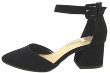City Classified Women's Strappy Pointed Toe Block Heel Sandal