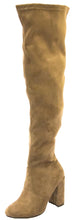 Betani Women's Over The Knee Thigh High Stacked Chunky Heel Boot