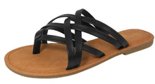 Jynx Women's Lattice Woven Slip On Flat Sandal