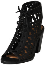 Soda Women's Zuba Cutout Lace Up Bootie
