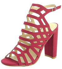 Bella Marie Women's Caged Cutout Gladiator Stacked Platform Heel Sandal