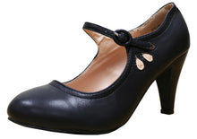 Cambridge Select Women's Round Toe Mid Heel Mary Jane Dress Pump