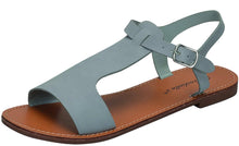 Breckelle's Women's Slingback T-Strap Buckle Flat Sandal