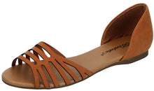 Breckelles Women's Brigit-08 D'Orsay Slip On Flat Sandals