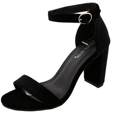Top Moda Women's Velvet Strappy Open Toe Mary Jane Platform Sandal
