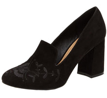 Esprit Women's Linda Embroidered Vintage Inspired Block Heel Pump