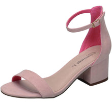 Breckelle's Women's Ankle Strap Mid Chunky Stacked Block Heel Open Toe Sandal