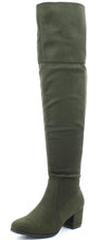 Refresh Footwear Women's Over The Knee Fold Down Block Heel Boot