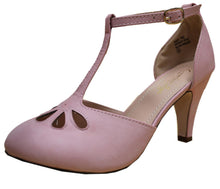 Cambridge Select Women's Teardrop Cutout T- Strap Mary Jane Dress Pump