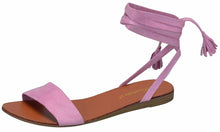 Breckelle's Women's Gladiator Ankle Wrap Tassel Flat Sandal