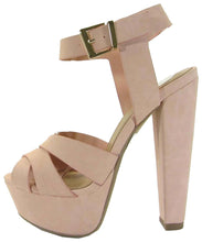 Delicious Women's Crisscross Strappy Platform Chunky Heel Sandal