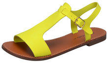 Breckelle's Women's Slingback T-Strap Buckle Flat Sandal