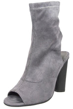 Betani Women's Peep Toe Cut Out Open Back Heel Zipper Bootie