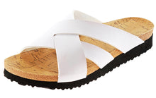 Cambridge Select Women's Crisscross Platform Slip On Slide Sandal