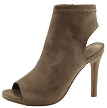 Lovmark Women's Open Toe Open Back Stiletto Heel Stretch Sock Ankle Bootie