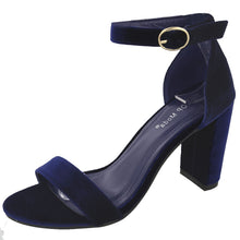 Top Moda Women's Velvet Strappy Open Toe Mary Jane Platform Sandal