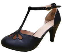 Cambridge Select Women's Teardrop Cutout T- Strap Mary Jane Dress Pump