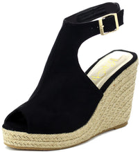 Refresh Footwear Women's Espadrille Wedge Platform Peep Toe Sandal