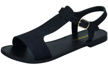 Breckelle's Women's Slingback T-Strap Buckle Flat Sandal