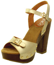Refresh Footwear Women's Buckle Stacked Chunky Heel Platform Sandal