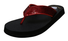 Yellow Box Women's Dawson Metallic Snake Comfort Foam Flip Flop Sandal