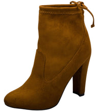 Breckelle's Women's Stretchy Pull On Chunky Heel Bootie